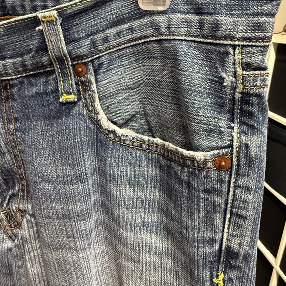 Lucky Brand 361 Vintage Straight Men's Blue Distressed Jeans 32 Waist - Picture 6 of 13